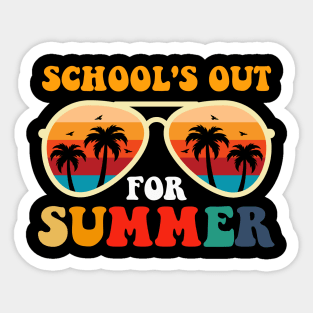 Schools Out For Summer Tie Dye Last Day Of School Teacher Sticker